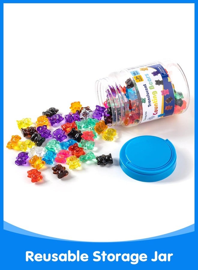 Odoorgames 100 Pcs Translucent Bear Counters - 10 Colors - Kindergarten Classroom & Light Table Manipulatives - Counting Animals and Color Sorting Bears for Kids - Image 5